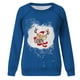 thumbnail image 4 of Top de suéter con estampado navideño de manga larga con cuello redondo para mujer primavera otoño Pompotops  FGAJ10223, 4 of 5
