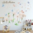 thumbnail image 3 of Un conjunto de pegatinas de pared de mariposas de diente de león, pegatinas de pared, decoración de pared, 3 of 5