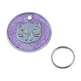 thumbnail image 2 of Metal Dog Cat Collar Name Tag Engraving ID Owner Address Key Ring Pendant, 2 of 8