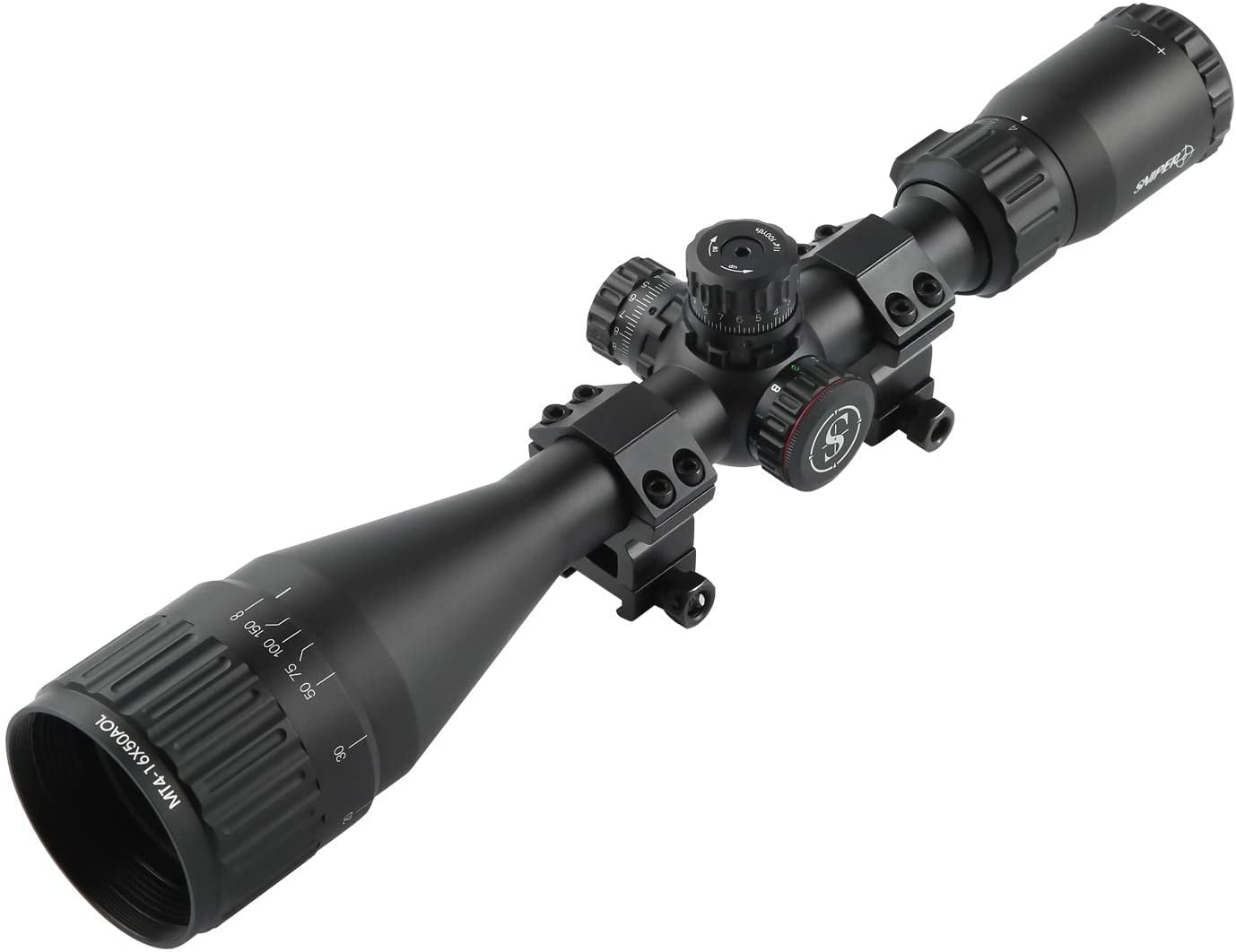 MT 4-16x50 W Front AO Adjustment. Red/Green/Blue Illumination mil-dot Reticle