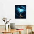 thumbnail image 2 of COMIO  Canvas Wall Art Black and White Ocean Lightning Storm Picture Painting Nature Wave Seascape Photo Print for Home Living Room Office Decoration, 2 of 4