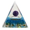 thumbnail image 4 of Amethyst Crystal Healing Orgonite Pyramid Obsidians Chakra Energy Orgone Stones, 4 of 8