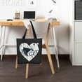 thumbnail image 2 of JEUXUS Initial Tote Bags for Women Canvas Bears School Sports Fan Team Spirit Mascot Cute Heart Gift 14.1x15.7in, 2 of 6