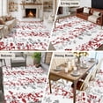 thumbnail image 5 of Large Area Rugs for Living Room Bedroom, Red Grey Botanical 5'x8' Rug Washable Carpet Runner Indoor Outdoor, Spring Floral Summer Farmhouse Non Slip Floor Mats Rug for Kitchen, Bathroom, 5 of 8