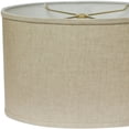 thumbnail image 3 of 18" Parchment Biege Throwback Oval Linen Lampshade, 3 of 5