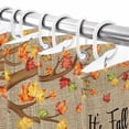 thumbnail image 6 of Shower Curtain 66"W x 72"L It's Fall Y'all Thanksgiving Pumpkins Maple Leaves Fabric Shower Curtains Set with Hooks Water Repellent Bathroom Curtains Machine Washable Bathroom Accessories, 6 of 6