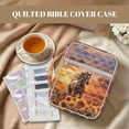thumbnail image 2 of Garronmavis Sunflower Horse Bible Case with Zippered Pocket Bible Cases for Woman Quilted Bible Cover Multifunctional Bag Bible Study Supplies Christian Gift, 2 of 7