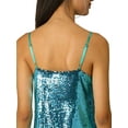 thumbnail image 6 of INSPIRE CHIC Women's Dress Glitter Sequin V Neck Adjustable Straps Prom Mini Dress 3XL Teal Blue, 6 of 7