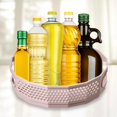 thumbnail image 3 of kurtrusly 1/2/3/5 Anti-Skid Turntable Spice Rack Bathroom Storage Tray Organizer Container Pink L 1 Pc, 3 of 6