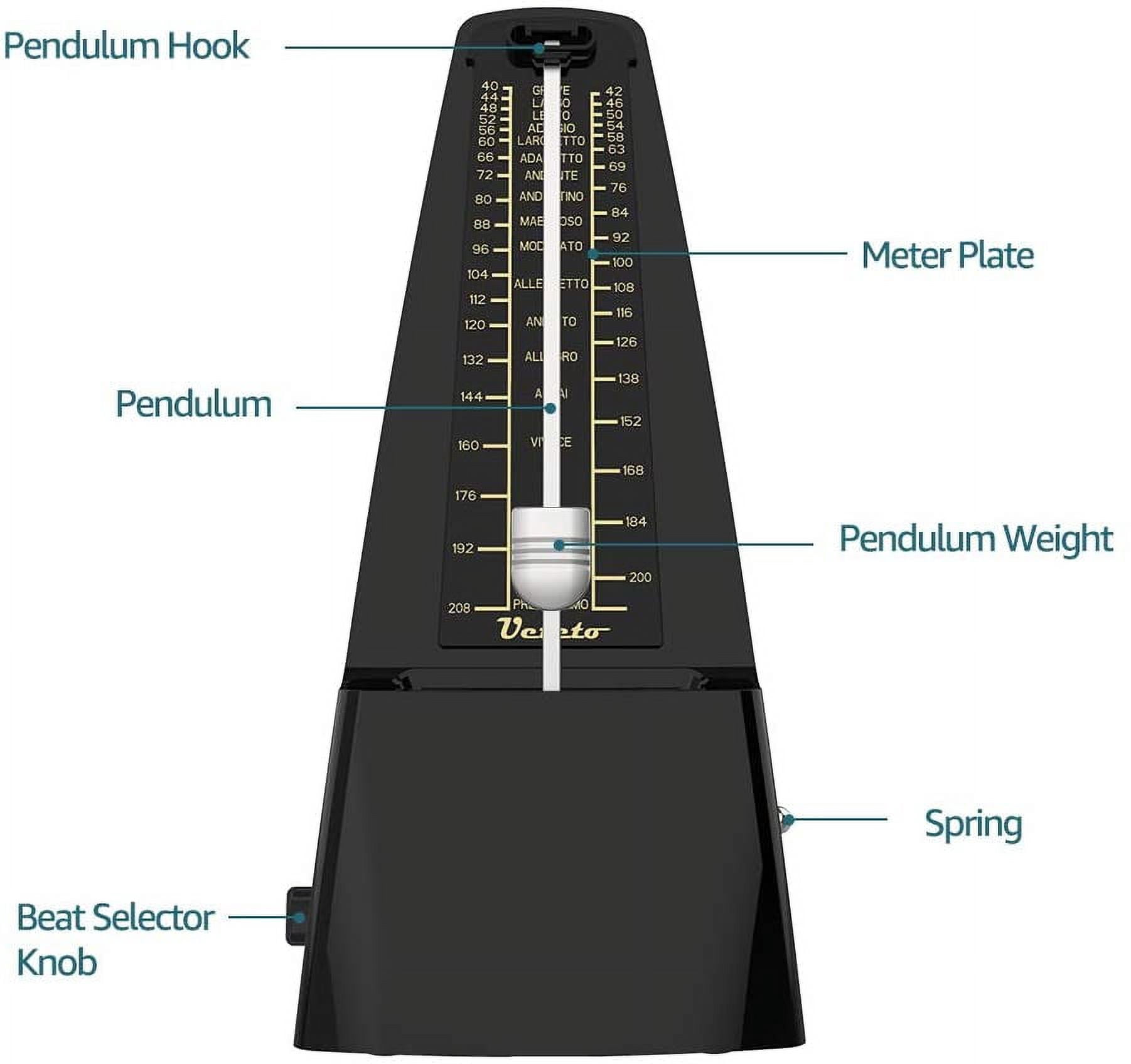 Mechanical Metronome,Black/Loud Sound,Piano Drum Violin Guitar
