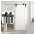 thumbnail image 1 of Bypass Sliding Double Door Hanging Roller Track Barn Door Hardware, J-Shaped Door Accessory ,Long Lasting, 1 of 6