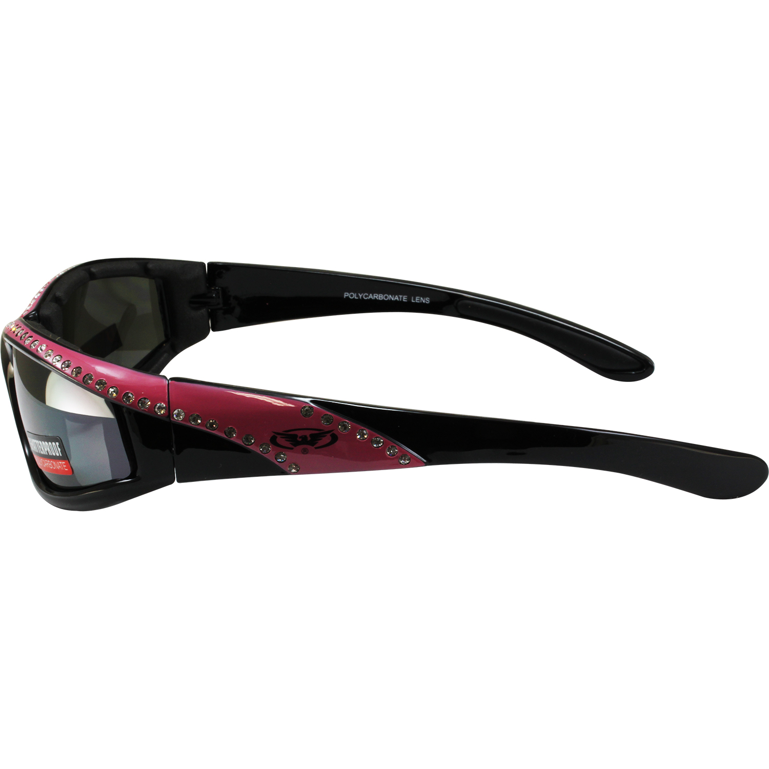 2 Pairs of Global Vision Eyewear Marilyn 11 Women's Black Sunglasses Pink + Orange Stripe Frames Flash Mirror Lenses - image 4 of 9