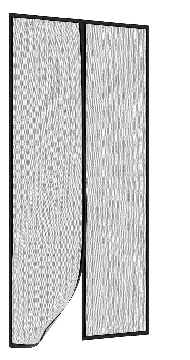 Magnetic Screen Door - Self-Closing, Pet-Friendly, Keeps Bugs Out, 26 Mighty Magnets - Fits Doors Up To 38"x82", Door Screen Magnetic Closure, Patio Screen Door Mesh Partition, Magnet Screen Door