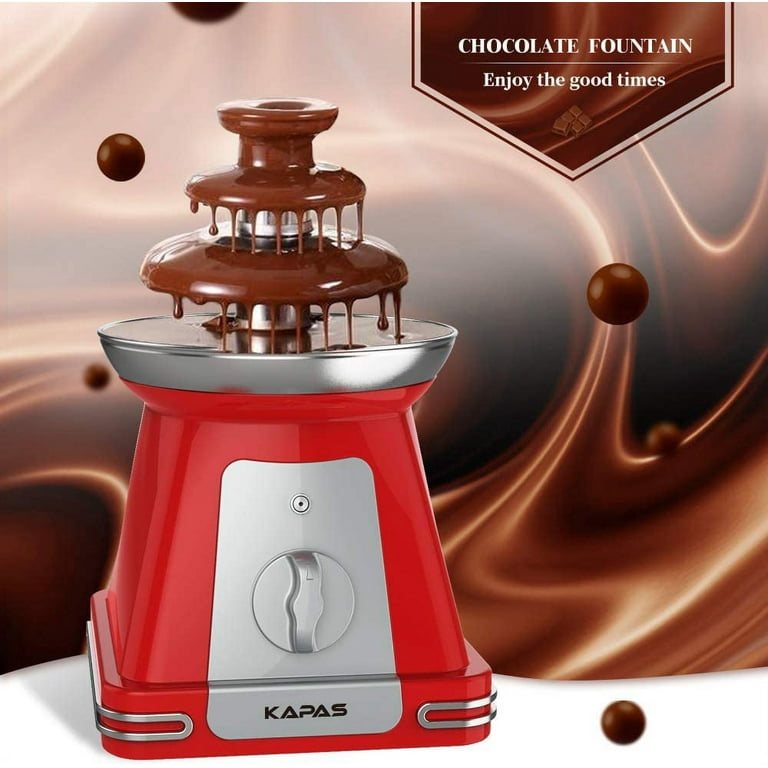 KAPAS Electric Chocolate Machine, 3-Tier Stainless Steel Fondue