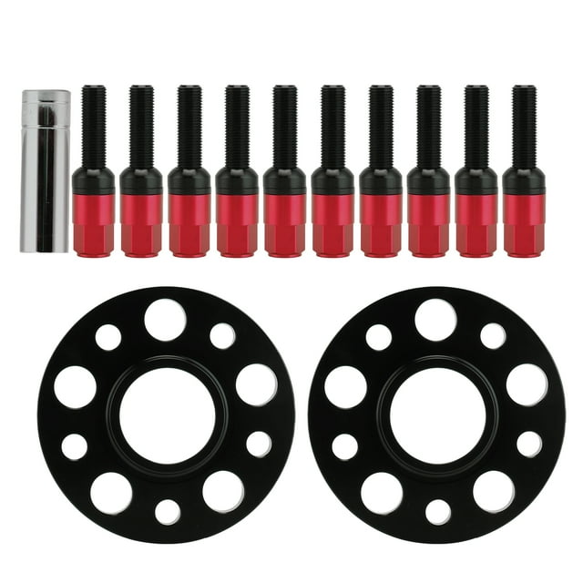 Kit d'Adaptateur de Roue, Performance Stable Spécification Standard 5x112mm Kit d'Espacement Centré pour Modification de Véhicule Noir, Bleu, Rouge