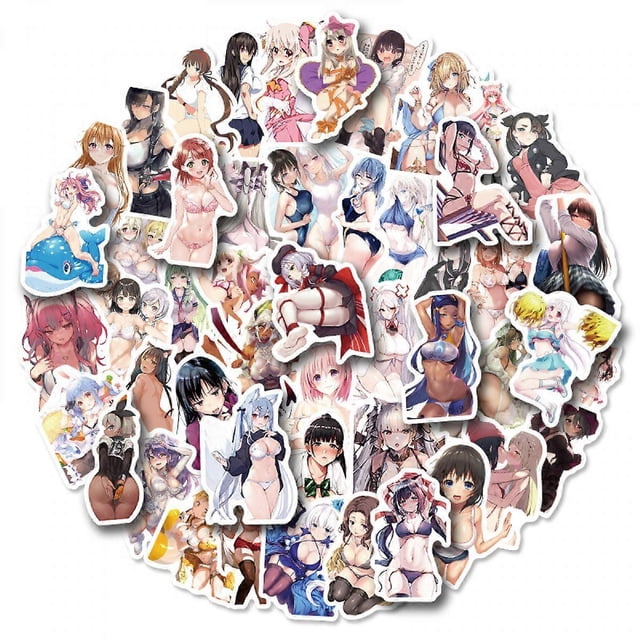 50 Pcs Anime Sexy Bunny Girl Adult Stickers, Waterproof Cute Girl Stickers for Laptop, Phone Case, ipad