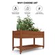 thumbnail image 3 of Cama de Jardín Elevada de Madera – Con Ruedas y Estante Inferior – Macetero Rectangular Robusto – Incluye Forro Protector – Fácil de Mover – Patio y Terraza – Color Roble, 3 of 6