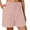 Pinky, variant on Women Baggy Shorts New Women's Linen Shorts Solid Color Comfortable Elastic Wide Leg Casual Shorts Womens Workout Shorts Plus Size Coffee L