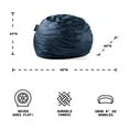 thumbnail image 2 of Big Joe Chaise de Pouf Rempli de Mousse, Grande, Lenox de Cobalt, 2 of 5