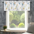thumbnail image 4 of Blue Yellow Diamond Farmhouse Short Window Curtain Valances, Modern Geometric Middle Century Rod Pocket Kitchen Valances for Living Room Bedroom Bathroom Cafe 42" x 12", 4 of 8