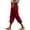 Red, variant on cfhntfmh Casual Capri Pants for Women High Waisted Loose Fit Joggers with Pockets Lightweight Comfy Lounge Pants