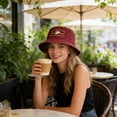thumbnail image 6 of BSJJY United States 250th Anniversary Bucket Hat, USA Flag Sun Hats for Men Women 4th of July American Flag Bucket Hat Wide Brim Summer Sun Protection Hat (Wine), 6 of 6