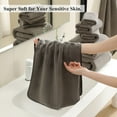 thumbnail image 5 of Jessy Home 12 Piece Dark Brown Bath Towel Set for Bathroom-4 Bath Towels,4 Hand Towels,4 Washcloths Soft and Plush Highly Absorbent Towel for Hotel & Spa, 5 of 8