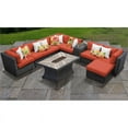 thumbnail image 2 of Venice 10 Piece Outdoor Wicker Patio Furniture Set 10h in Tangerine, 2 of 2