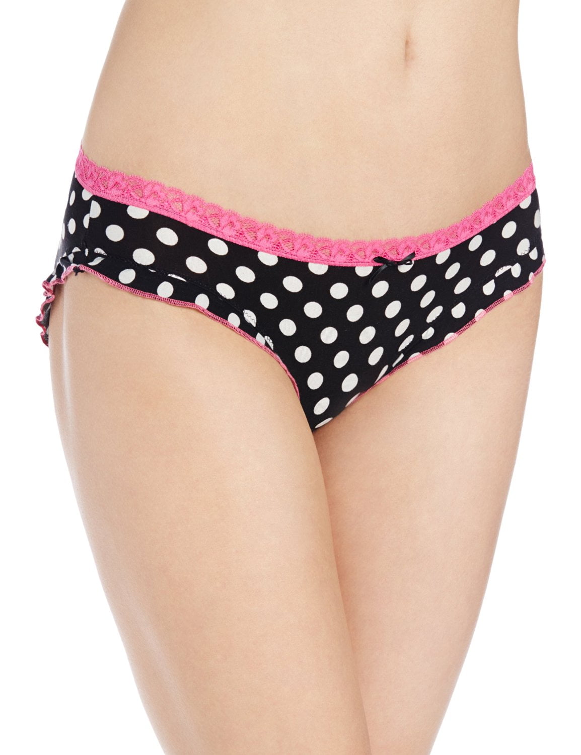 Kensie Women S Polka Dot Ruffle Trim Hipster Panty