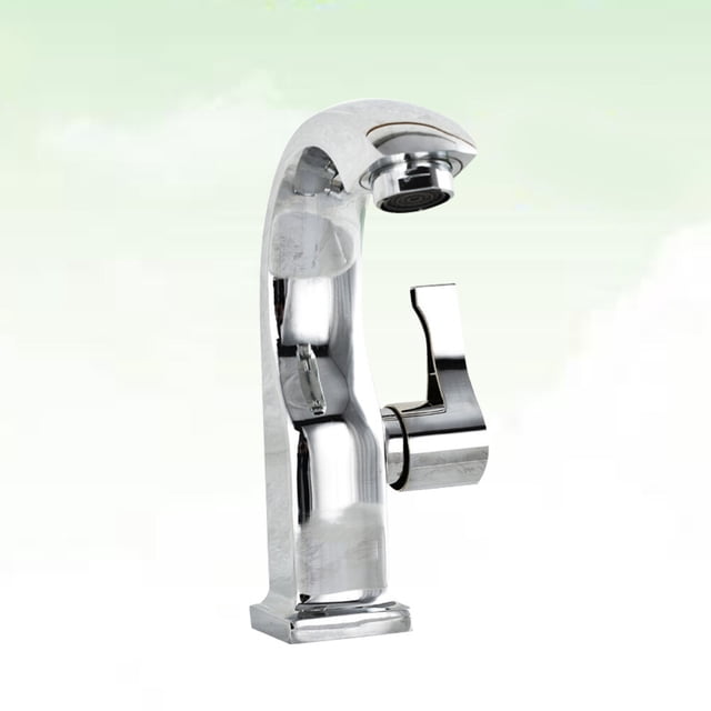Phenofice 1Set Basin Tap Stainless Steel Single Lever Design Vertical Type Water Control