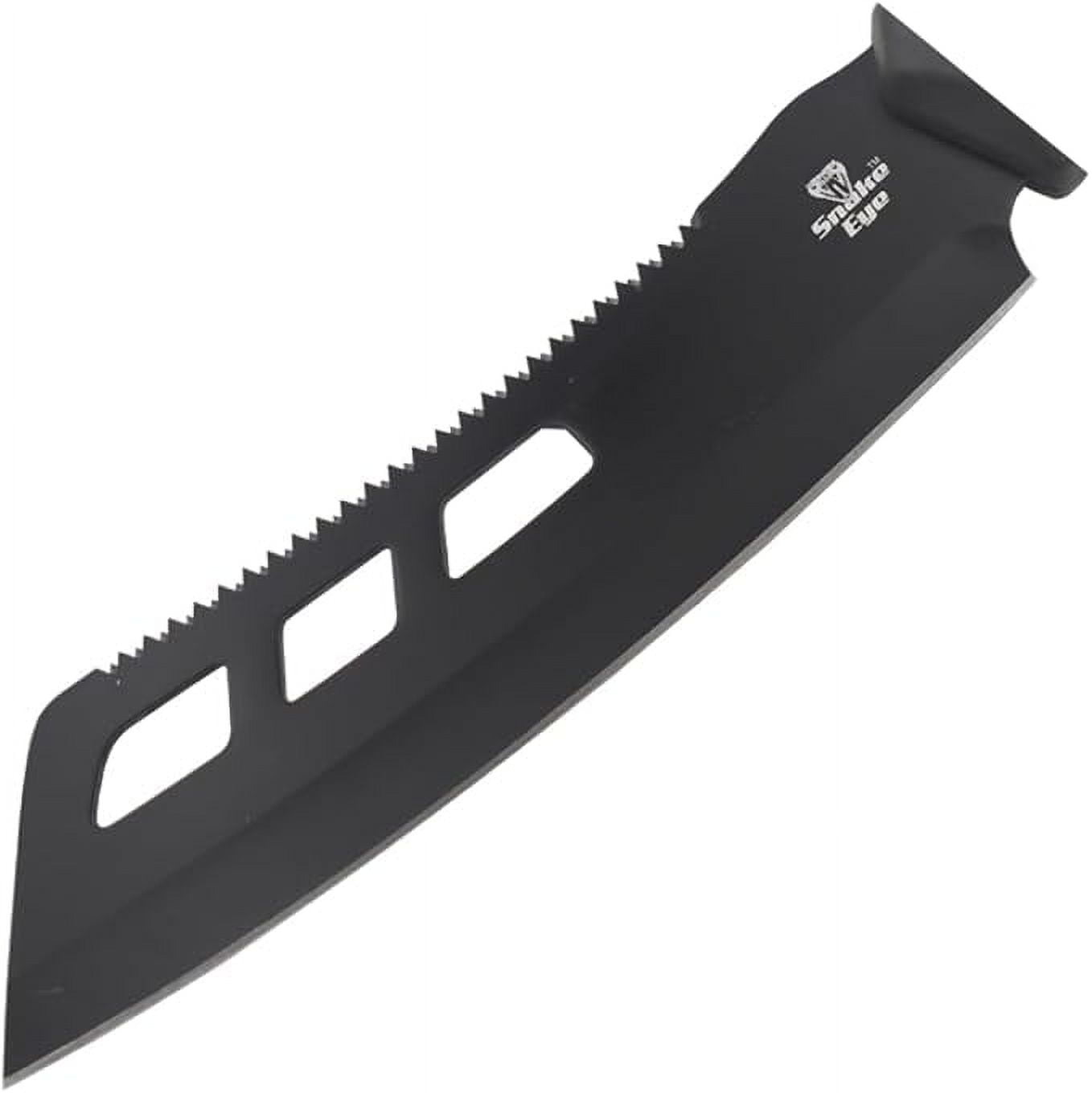 Snake Eye Tactical Saw-back Teeth Hunting Knife - 10 inches Sheepfoot Blade For Outdoor Use