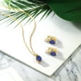 thumbnail image 4 of Gem Stone King 6.21 Ct Blue Lapis Yellow Citrine 18K Yellow Gold Plated Silver Pendant and Earrings Jewelry Set, 4 of 4