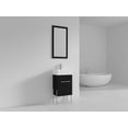 thumbnail image 3 of Fine Fixtures - Modern Black Marble 18" Bathroom Vanity Set,Chrome Hardware, vitreous China Sink Top, 3 of 8