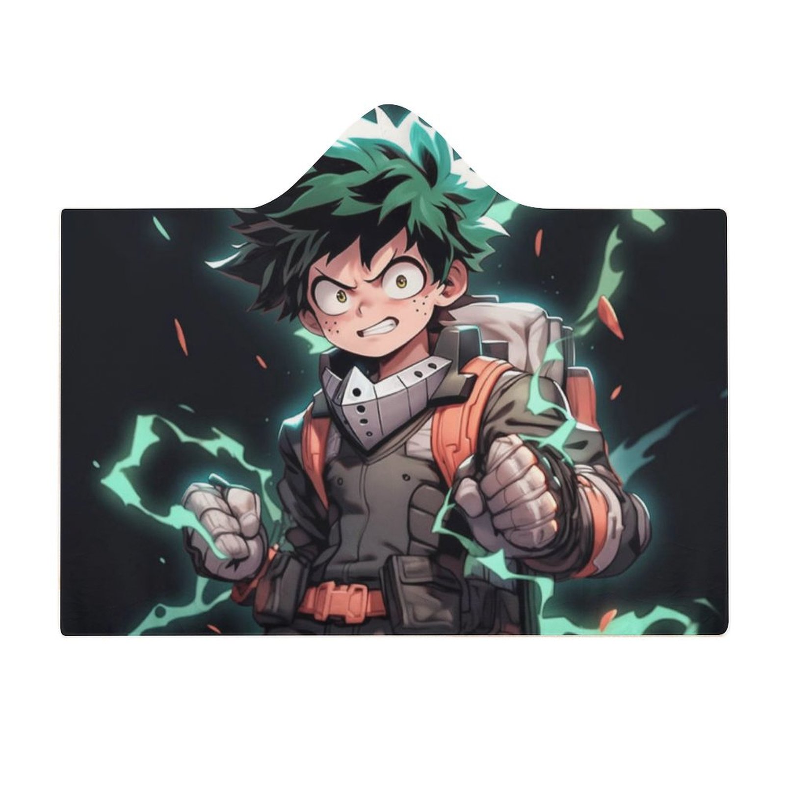 My Hero Academia Wearable Blanket Cloak Arctic Velvet Hooded Blanket Soft Fuzzy Hoodie Blanket Cape for Adults Kids 50"x60"