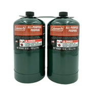 Coleman All-Purpose Propane Gas Cylinder, 16 ounce, 2-Pack