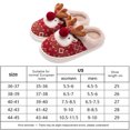 thumbnail image 4 of Lindas Reno Peludas Zapatos Casa Sin Cordones Cálidos Felpa Alce Navidad Cómodas Antideslizantes para Interior, 4 of 9