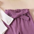 thumbnail image 4 of Xudanell Baby Boy Clothes 3 6 12 18 Months Ribbed Knitted Long Sleeve Romper and Pants Sets Newborn Fall Splicing Color Outfits(Purple, 12-18 Months), 4 of 6