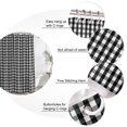 thumbnail image 3 of Small Stall Shower Curtain 36x78 Inch Narrow Half Size Buffalo Plaid Bath Curtains Bathroom Decor, Farmhouse Black White Checkered Vintage Rustic Fabric Shower Curtain Set with Hooks 36 Inch, 3 of 7