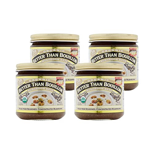 Better Than Bouillon Mushroom Base Organic, 8 Ounce Jars (Pack of 4