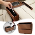 thumbnail image 2 of Car Seat Gap Filler Organizer, Leather Car Seat Storage Box, Between Seats Organizer for Phones, Keys, Sunglasses, No-Drill Car Console Side Pocket for Most Vehicles (Size/Colour as Pictured), 2 of 7
