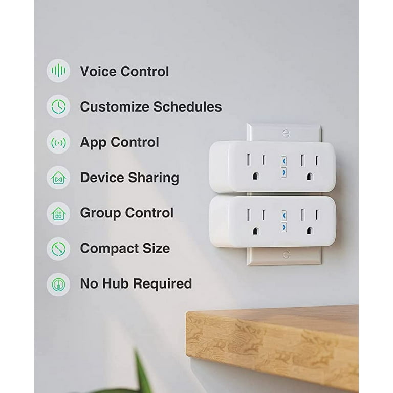 Dual Outlet Outdoor Wi-Fi Enabled Smart Plug - Manage Timer from