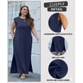thumbnail image 4 of Cueply Women's Plus Size Maxi Dresses Casual Split Long Sleeveless Dress for Women with Pockets, 4 of 7