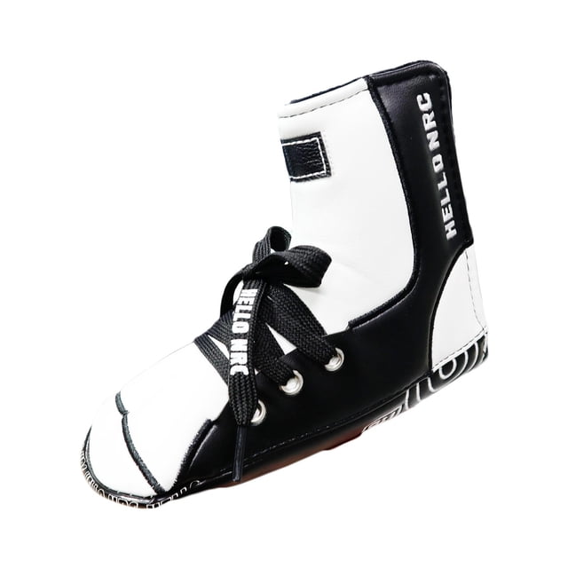 Fundas para putters de palos de golf, fundas para palos de golf, diseño de zapatos de PU, protectores de cuchillas Negro