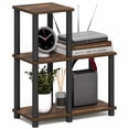 thumbnail image 2 of Furinno TURN-N-TUBE 3-Tier Open Frame Ladder Corner Bookshelf Amber Pine, 2 of 4