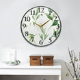 thumbnail image 4 of Green Wild Leaves Wall Clocks Battery Operated 11.9 Inch Round Clock Acrylic Silent Non-Ticking Bedroom Living Room Decorative Clocks, 4 of 10