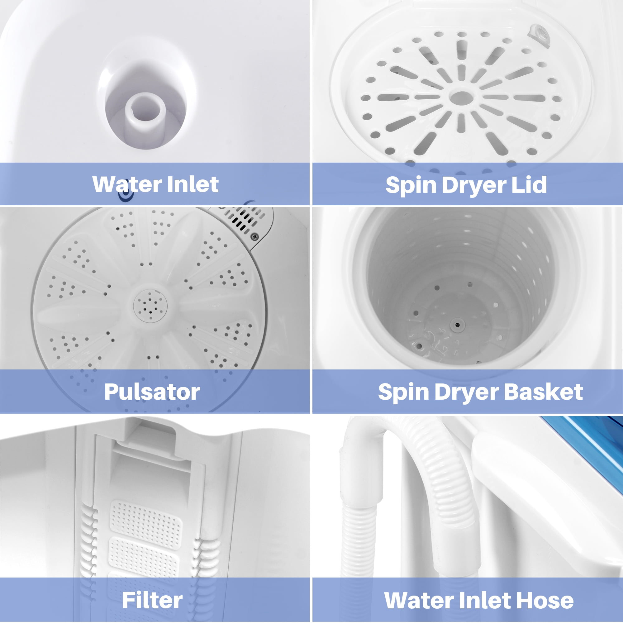 della small compact portable washing machine with spin dryer