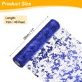 thumbnail image 2 of Uxcell 49 Feet Table Runner, Sequin Gold Foil Thin Mesh Metallic Table Runner Roll Table Decorations for Event Party, Birthday Party, Weddings, Christmas, New Year, Sapphire Blue, 2 of 6