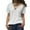 White, variant on yunLCZ Basic T Shirts Womens Solid Color T Shirts V Neck Summer Short Sleeve Tops Tees Women's Short Sleeve Shirts