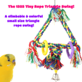 thumbnail image 5 of Bonka Bird Toys 1325 Tiny Rope Triangle Swing Colorful Cotton Metal Plastic Climbing Quaker Parrot Parrotlet Cockatiel Budgie, 5 of 7