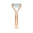 thumbnail image 3 of Angara Natural 3 Ct. Aquamarine Solitaire Ring in 14K Rose Gold for Women (Ring Size: 11), 3 of 10